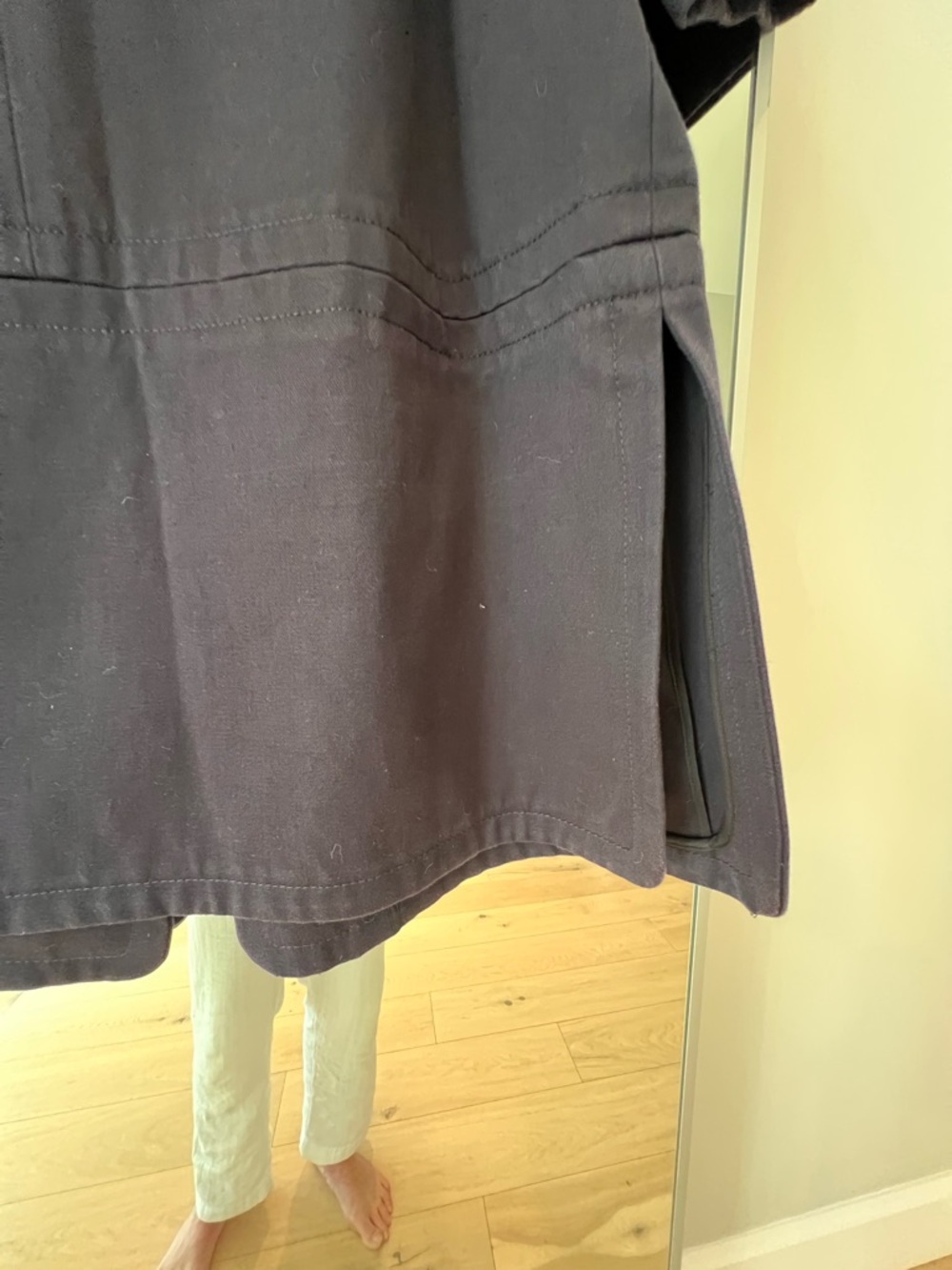 Club Monaco Classic Short-Sleeve Funnel Collar Jacket - Navy. Size M - Picture 11 of 14